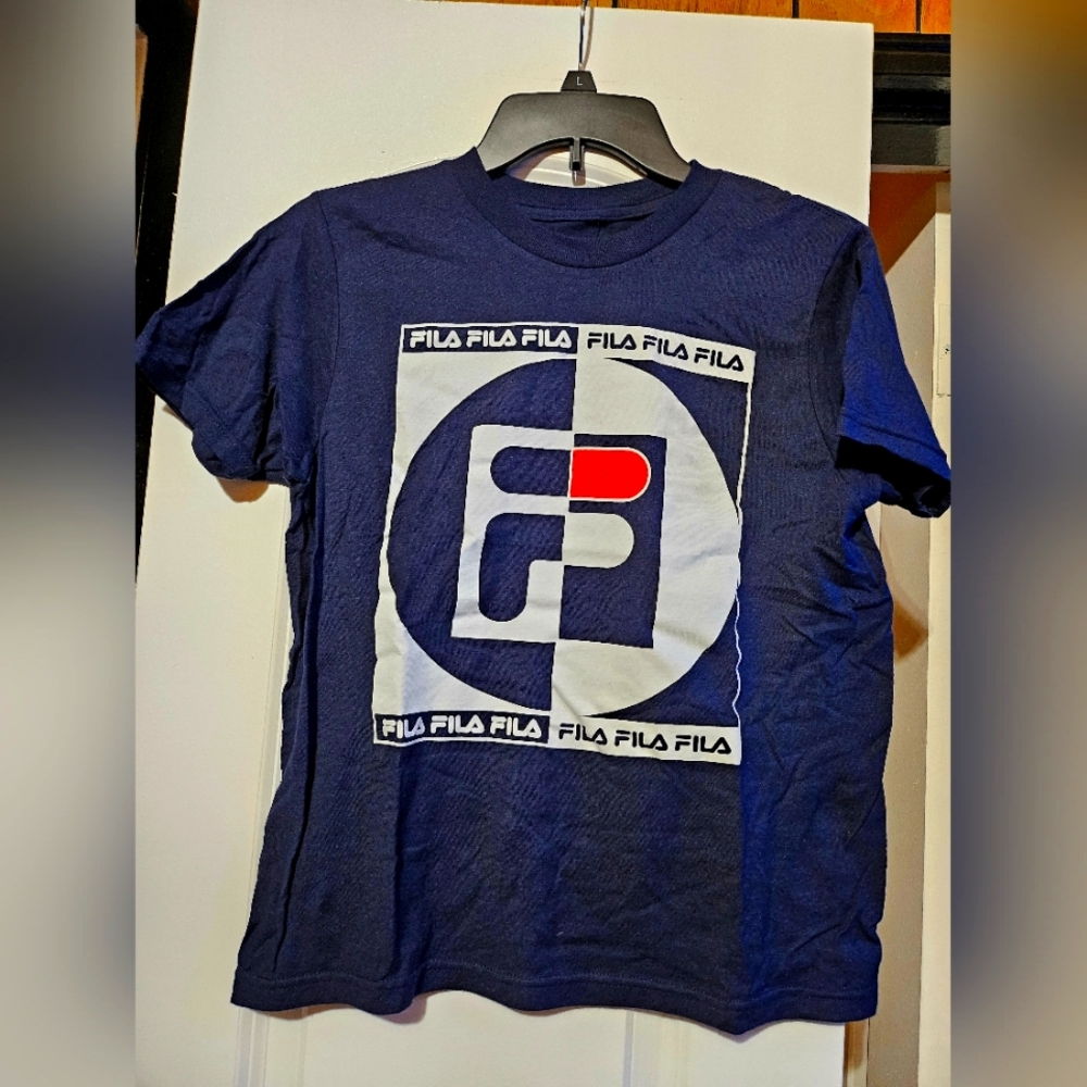 Fila Kids Boys Logo Front Short Sleeve Tshirt